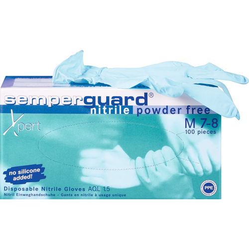 semperguard Nitrile Xpert pudderfri 100 stk. pudderfrie, blå, M
