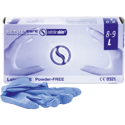 sempercare nitrile skin 200 stk fiolett-blå, L