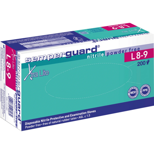 semperguard Xtra Lite 200 stk., pudderfrie, fiolett-blå, L