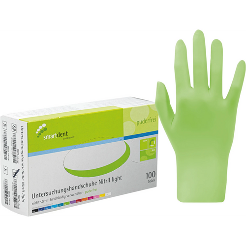 smart nitrilhansker light 100 stk. pudderfrie, lime, M