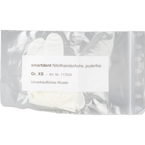 smart nitrilhansker Soft prøve 1 par pudderfrie, hvite, XS