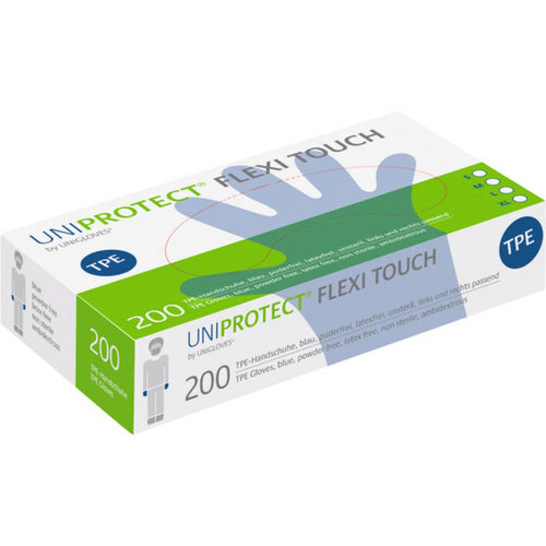UNIPROTECT Flexi Touch 200 stk. pudderfrie, blå, L
