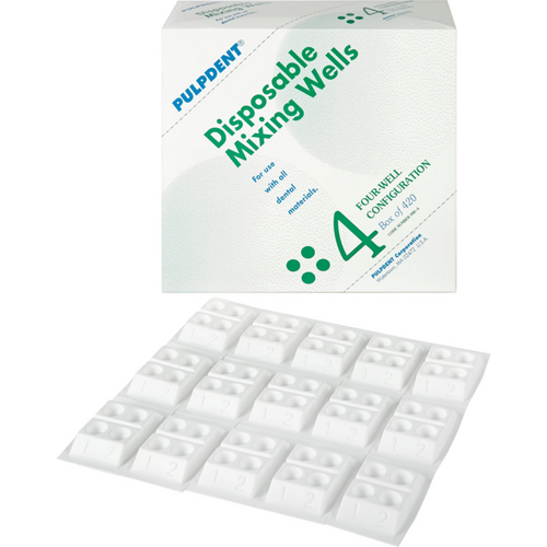 Mixing Wells blandebrikker kartong 420 stk. hvite, 4 skåler