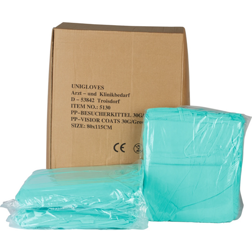 PP besøksfrakk 100 stk. grønn