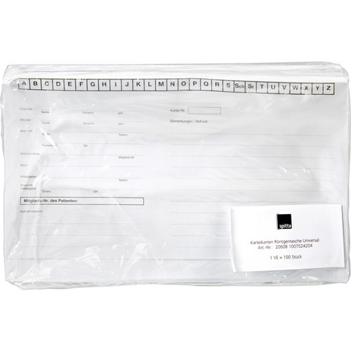 Røntgenlommer 100 universelle poser, 182 x 305 mm