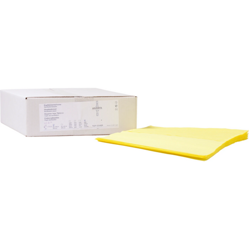 TOP COVER hodestøttebeskyttelse eske 200 stk gul, 28 x 28 cm