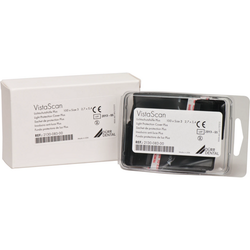 VistaScan Light Protection Covers Plus 100 stk. svarte, størrelse 3 (2,7 x 5,4 cm)