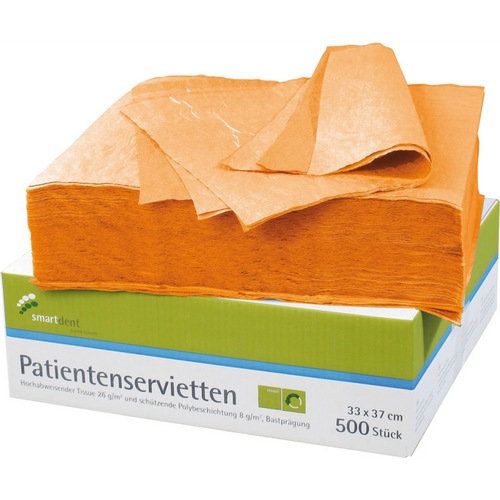 smart pasientservietter 500 stk. oransje