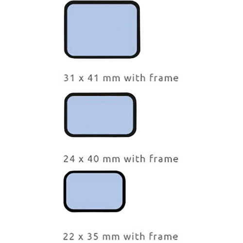 WAPRO Digora bildeplatestrømper 250 stk. med ramme, 22 x 35 mm