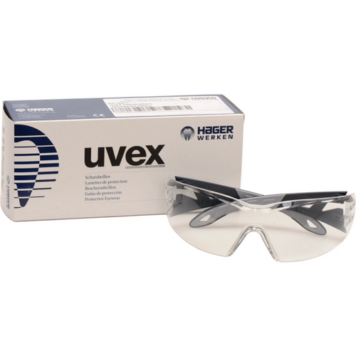 Hager iSpec beskyttelsesbrille Pure Fit stk. Briller små, antrasitt/grå innfatning, klare glass