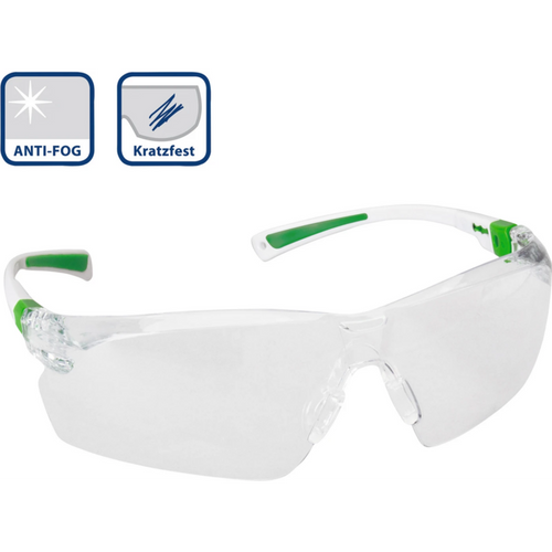 H&W beskyttelsesbrille Featherlight stk. hvit/grønn