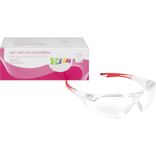 KKD ANTI-FOG vernebriller NEW-STYLE liten stk. transparent-rød