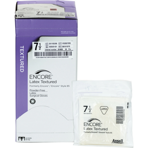 ENCORE Latex Textured 50 par pudderfrie, naturfarget, størrelse 7,5