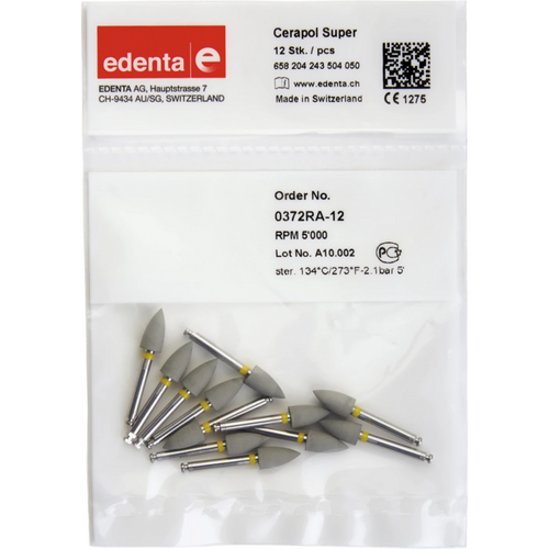 Cerapol Super 12 stk grå, RA, figur 243, 10 mm, ISO 050