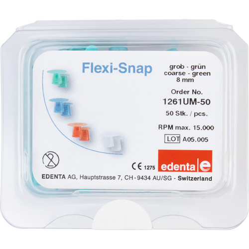 Flexi-Snap 50 stk. umontert, grønn grov, figur 370, Ø 8 mm, ISO 080