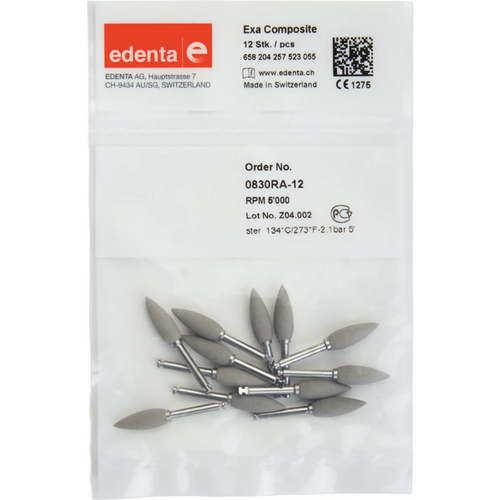 Exa Composite 12 stk grå, RA, figur 257, 15 mm, ISO 055