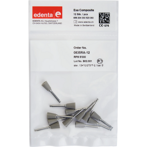 Exa Composite 12 stk grå, RA, fasong 030, 10 mm, ISO 060