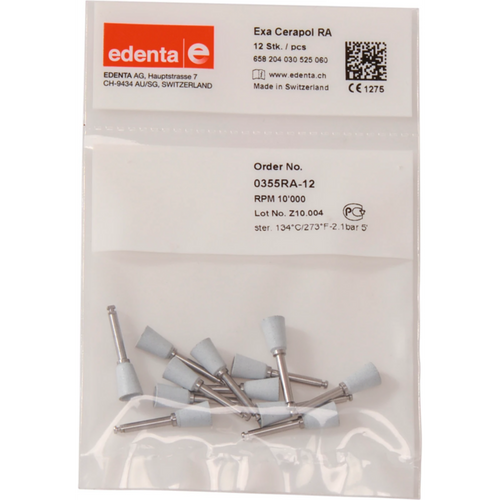 Exa CeraPol 12 stk. grå, RA, figur 030, 10 mm, ISO 060