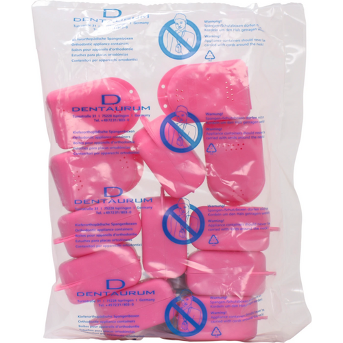 Boks til klammer 10 Stk. rosa, maxi