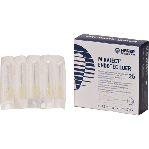 MIRAJECT ENDOTEC LUER 25 stk., G30 25 mm,  0,3 mm