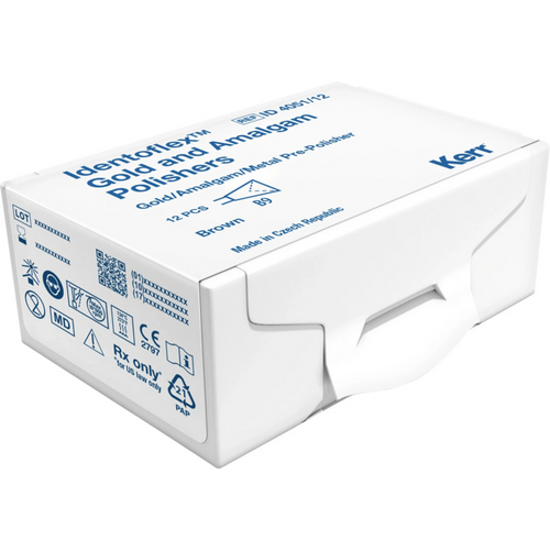 Identoflex gull/amalgam/edelmetall 12 stk brun, RA, koppformet, 10 mm, 7 mm