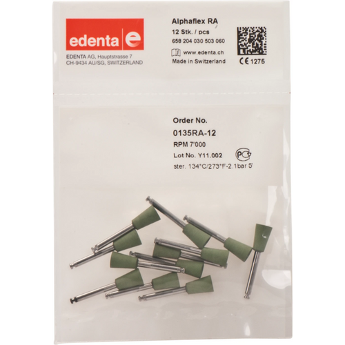 Alphaflex 12 stk grønn, RA, fasong 030, 10 mm, ISO 060