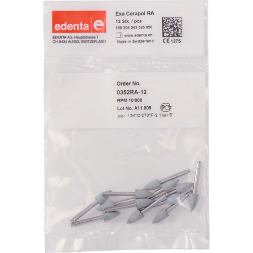 Exa CeraPol 12 stk grå, RA, fasong 243, 10 mm, ISO 050