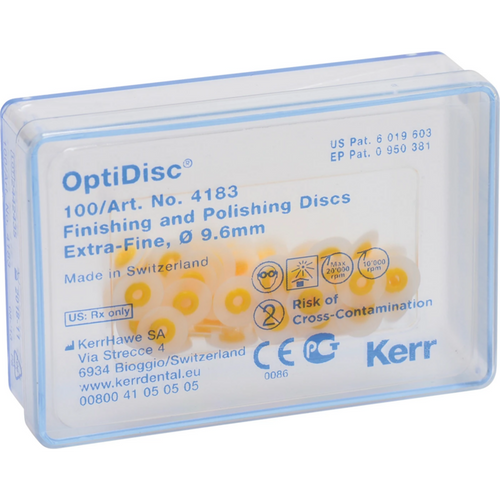 OptiDisc Refillpakke 100 stk. umonterte, gule ekstra fine, 9,6 m