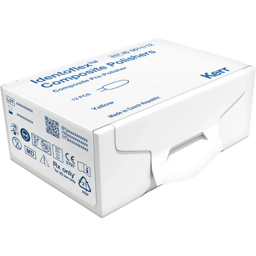 Identoflex komposittpolerere 12 stk. gul, RA, torpedo avrundet form