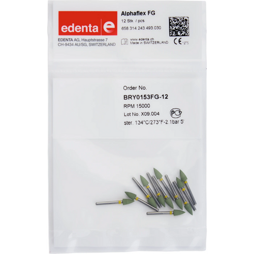 Alphaflex 12 stk. supergrønn, FG, figur 243, 6 mm, ISO 030