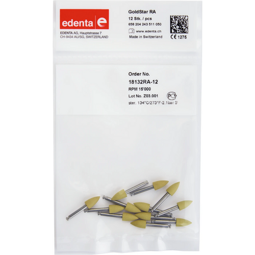 Goldstar 12 stk gul, RA, fasong 243, 10 mm, ISO 050