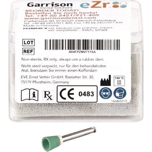 eZr Polisher 5 stk. grønne medium, koppformet