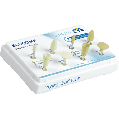 EVE ECOCOMP sett 8 deler (4 x lysegul EC11m, EC3Km, EC7m, EC18m, 4 x mørkegul EC11f, EC3Kf, EC7f, EC18f), RA