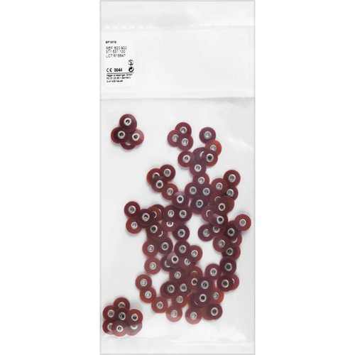 Super Flexible Discs 100 stk uten skaft, rød grov, HP, fasong 371, 10 mm, ISO 100