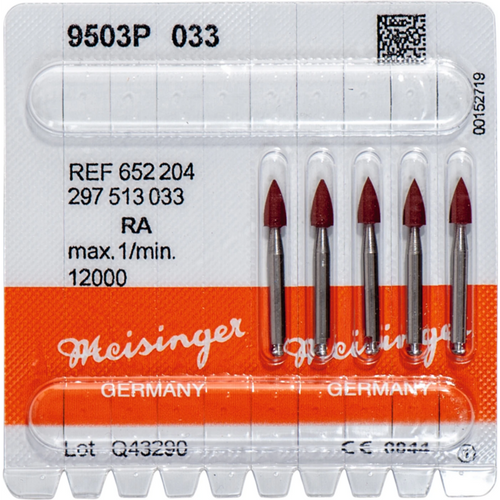 Universal polerere 9503 5 stk brun medium, RA, figur 297, 7,5 mm, ISO 033