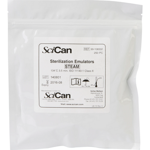 Autoklavemulatorer 250 stk, 134 °C, 3,5 min.