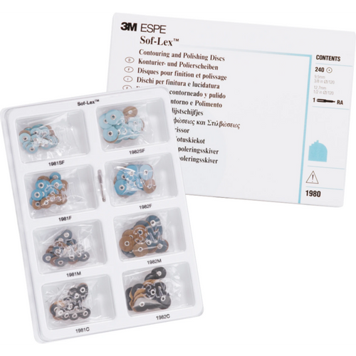 Sof-Lex pusseskiver Intro Kit 240 skiver, 1 mandrell RA