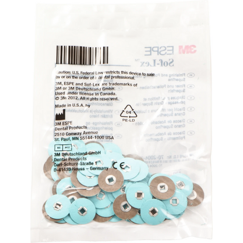 Sof-Lex pusseskiver 100 skiver for Moore mandreller 15,8 mm, veldig fin