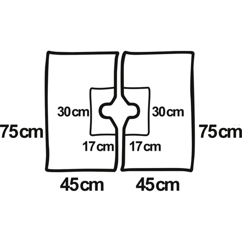 Foliodrape Protect perforerte duker 40 stk 75 x 90 cm, selvklebende, 2-delt, variabel