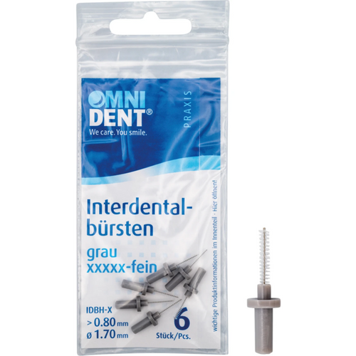 Mellomrombørster for holder 6 stykker grå, xxxxx-fin