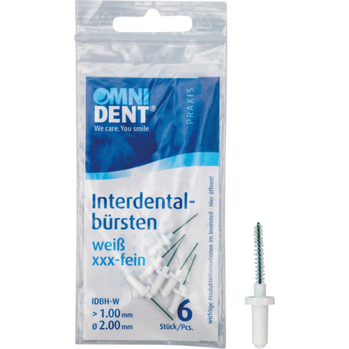 Mellomrombørster for holder 6 stk. hvit, xxx-fin