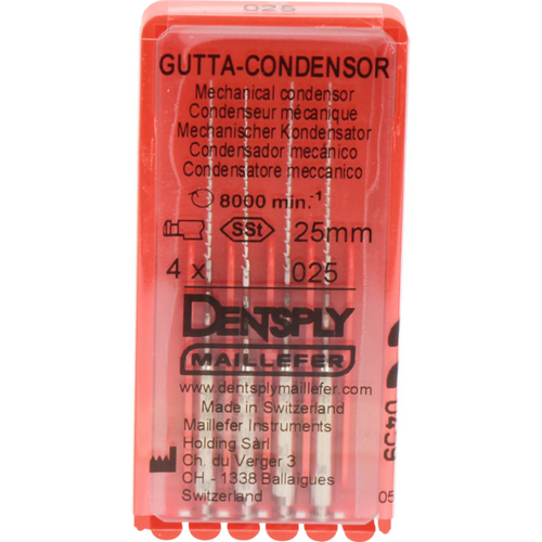 Gutta-kondenser 4 stk. 25 mm, ISO 025