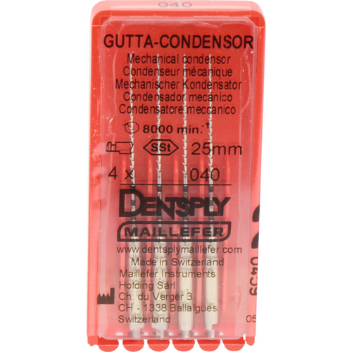 Gutta condenser 4 stk. 25 mm, ISO 040