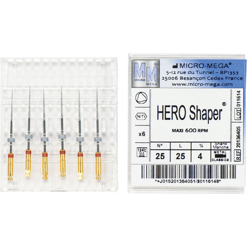 HERO Shaper Classic 6 stk. 25 mm, 4 %, ISO 025