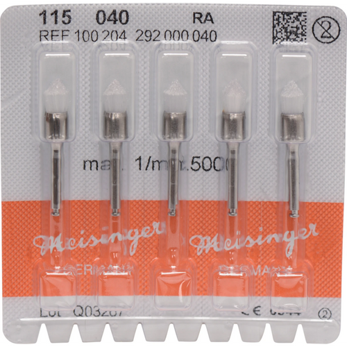 Nylon poleringsbørster 5 stk. fasong 115, ISO 040, HP