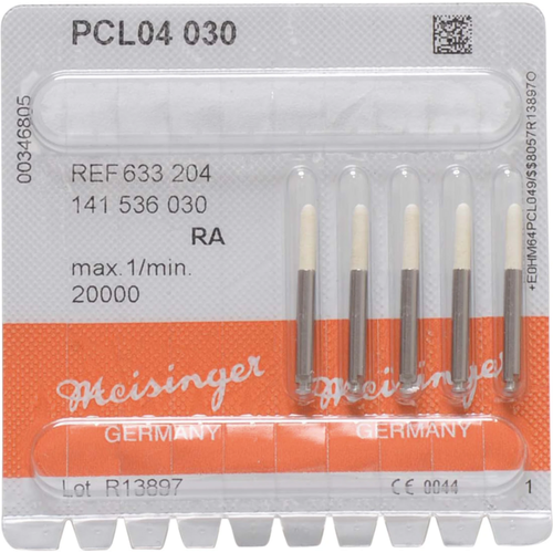 Prophy Clean 5 hvite, ISO 030, PCL04, medium, lengde 8,5 mm, vinkelstykke (RA)