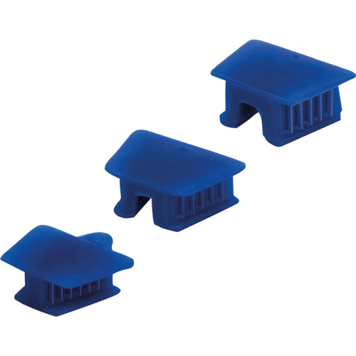 Bitekloss sett med 3 (s, M, L), blå med kjede