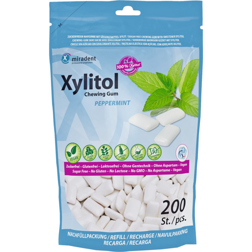 Xylitol Chewing Gum refill-pakke 200 stk. peppermynte