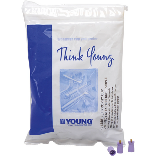 Young pussekopp Traditional Web Screw-Type 144 stk lilla, lange, myke