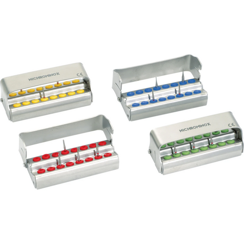 PLUG IN borholder stk. for 40 instrumenter (4 rekker med 10 hull, forskjellige farger), 10,9 x 8 x 3,5 cm